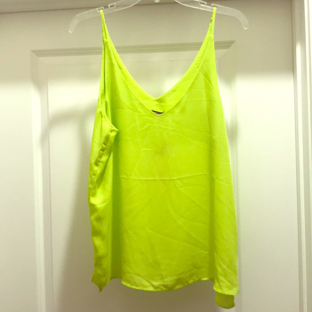 Shinestar Line Green v-neck tank